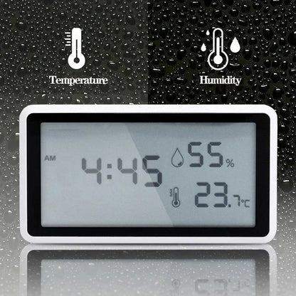 Thermo-hygromètre numérique avec horloge intégrée